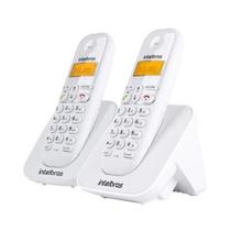 Kit Telefone Sem Fio 2 Aparelhos TS 3112 Base e Ramal Branco Intelbras