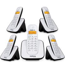 Kit Telefone Sem Fio Intelbras Multifuncional E 4 Ramal Bina