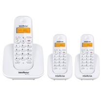 Kit Telefone Sem Fio Ts 3110 + 2 Ramais Ts 3111 Branco Intelbras