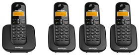 Kit Telefone Sem Fio Ts 3110 + 3 Ramais Ts 3111 Intelbras