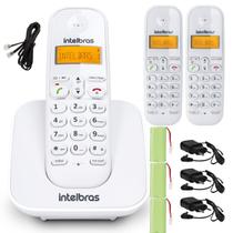 Kit Telefone Sem Fio Ts 3110 Branco Com 2 Ramal Intelbras