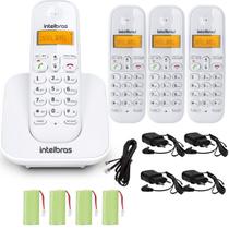 Kit Telefone Sem Fio Ts 3110 Branco Com 3 Ramal Intelbras