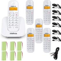 Kit Telefone Sem Fio Ts 3110 Branco Com 5 Ramal Intelbras Homologação: 20121300160