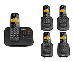 Kit Telefone Sem Fio Ts 3130 + 4 Ramais Ts 3111 Intelbras