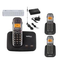 Kit Telefone Sem Fio TS 5150 Com 2 Ramal Bina e Entrada Chip - Intelbras