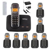 Kit Telefone Sem Fio TS 5150 Com 7 Ramal Bina e Entrada Chip - Intelbras