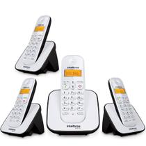 Kit Telefone TS 3110 Intelbras e 3 extensão Data Hora Alarme