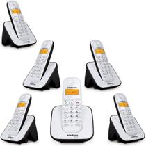 Kit Telefone TS 3110 Intelbras e 5 extensão Data Hora Alarme