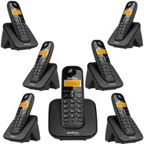 Kit Telefone TS 3110 Intelbras e 6 extensão Data Hora Alarme