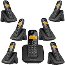 Kit Telefone Ts 3110 Intelbras E 6 Extensão Data Hora Alarme