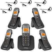 Kit Telefone TS 5120 + 4 Ramal TS 5121 + 5 Headset Intelbras