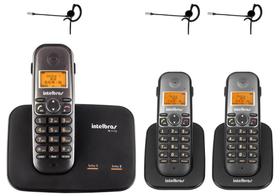 Kit Telefone TS 5150 + 2 Ramal TS 5121 + 3 Headset Intelbras