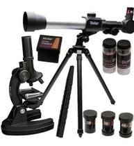 Kit Telescópio 120X+ Tripé De Alumínio + Microscópio 600X - Prime