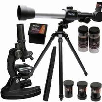 Kit Telescópio 120x + Tripé + Microscópio 600x Envio 24h - Vivitar