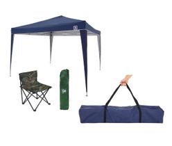 kit Tenda Gazebo Alumínio dobrável + Cadeira Camuflada Bel