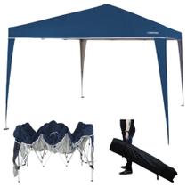 Kit Tenda Gazebo Praia 3x3 M Base e Topo Sanfonada Trixx Ntk + Bolsa para Transporte com Rodas Nautika