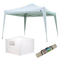 Kit Tenda Gazebo X-Flex Articulável 3x3m + 4 Paredes Ráfia Branco - Mor Kit Tenda Gazebo X-Flex Articulável 3x3m + 4 Paredes Ráfia Branco - Mor