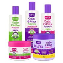 Kit Tenho Cachos Poderosa com Gelatina Açaí Kit Tenho Cachos Poderosa com Gelatina Açaí