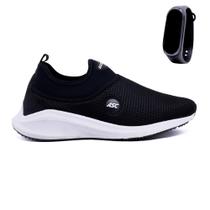 Kit Tênis Academia Calce Fácil + Relógio de Pulso Esportivo