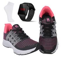 Kit Tênis Academia Feminino + Relógio Digital LED + Meia - It Shoes