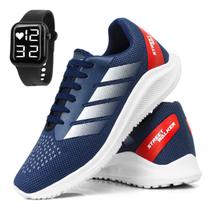 Kit Tênis Academia Masculino Ortopédico Esportivo Relógio Kit Tênis Academia Masculino Ortopédico Esportivo Relógio