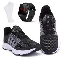 Kit Tênis Academia Masculino + Relógio Digital LED + Meia Kit Tênis Academia Masculino + Relógio Digital LED + Meia