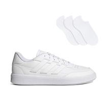 Kit Tênis Adidas Casual Courtblock Unissex + 3 Pares de Meias