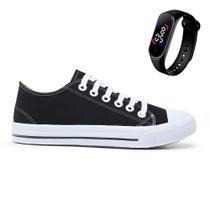 Kit Tênis Casual All Colors Feminino + Relógio Digital Touch + Palmilha com Bolha em Gel