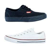Kit Tênis Casual Cano Baixo e Tênis Estilo Street Confort