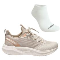 Kit Tênis Casual Feminino Via Marte 262-001-01 e Meia