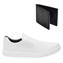 Kit Tênis Casual Masculino Slip On Elástico Casual Carteira Kit Tênis Casual Masculino Slip On Elástico Casual Carteira