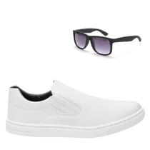 Kit Tênis Casual Masculino Slip On Elástico Conforto Óculos Kit Tênis Casual Masculino Slip On Elástico Conforto Óculos