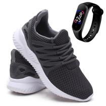 Kit Tênis Challenge Treino Academia Caminhada Macio e Confortável + Relógio LED Touch Kit Tênis Challenge Treino Academia Caminhada Macio e Confortável + Relógio LED Touch