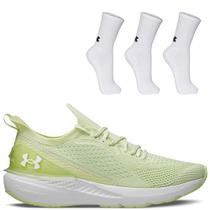 Kit Tênis Corrida Feminino Quicker e Pct Meias Cano Alto Under Armour