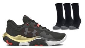Kit Tênis de Basquete Buzzer + Meia Under Armour Kit Tênis de Basquete Buzzer + Meia Under Armour