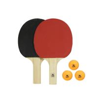 Kit Tênis De Mesa 2 Raquetes + 3 Bolinhas Bel Kids Ping-Pong