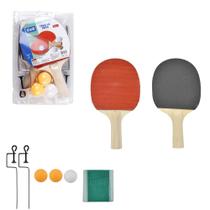 Kit tenis de mesa com suporte e rede 8 pcs