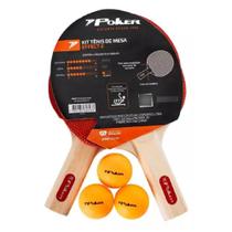 Kit Tênis de Mesa Effect II 2 Raquetes e 3 Bolas - Poker
