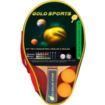 Kit Tênis de Mesa Gold Sports Training II 2 Raquetes e 2 Bolas