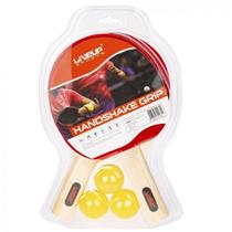 Kit Tênis De Mesa Liveup 2 Raquetes + 3 Bolas