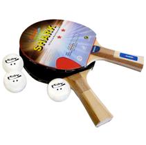 Kit Tênis De Mesa Luxo 2 Raquete 3 Bolinhas Klopf 5055 Kit Tênis De Mesa Luxo 2 Raquete 3 Bolinhas Klopf 5055
