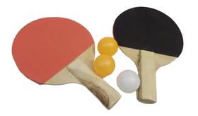 Kit Tênis De Mesa Ping Pong 2 Raquete + 3 Bolinhas infantil para crianças - fun game