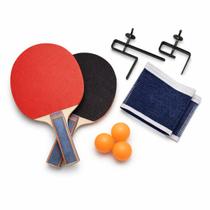 Kit Tênis De Mesa Ping Pong 2 Raquetes + 3 Bolas + Rede Idea Kit Tênis De Mesa Ping Pong 2 Raquetes + 3 Bolas + Rede Idea