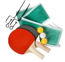 Kit Tênis De Mesa Ping Pong 3 Bolinhas + 2 Raquetes + 1 Rede Com Suporte Profissional - GIFTUTIL