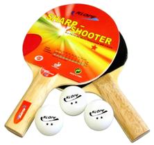 Kit Tênis de Mesa / Ping Pong com 2 Raquetes Iniciantes e 3 Bolinhas Klopf 5052