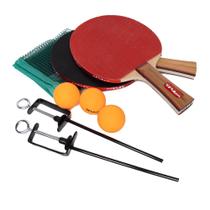Kit Tênis de Mesa Poker Effect Completo Vermelho/Laranja