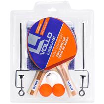 Kit Tênis de Mesa Vollo VT710 com 02 Raquetes e 03 Bolinhas Rede e Suporte Kit Tênis de Mesa Vollo VT710 com 02 Raquetes e 03 Bolinhas Rede e Suporte