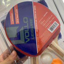 Kit Tênis de Mesa VT710-R Vollo C/ 2 Raquetes 3 Bolas e Rede Kit Tênis de Mesa VT710-R Vollo C/ 2 Raquetes 3 Bolas e Rede