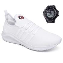 Kit Tênis Esportivo Academia Corrida Caminhada Esporte Running Leve Confortável Unissex + Relógio