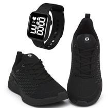 Kit Tênis Esportivo It Shoes Masculino + Relógio Digital